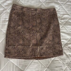 Chic Snake Print Mini Skirt